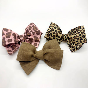 Ginger Linen Bow