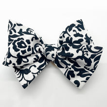 Load image into Gallery viewer, Black Damask Bow