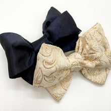 Load image into Gallery viewer, Black Taffeta Bow