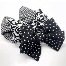 Load image into Gallery viewer, Black Damask Bow