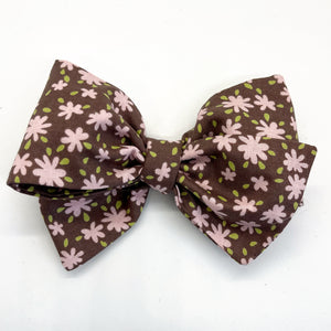 Mod Floral Linen Bow