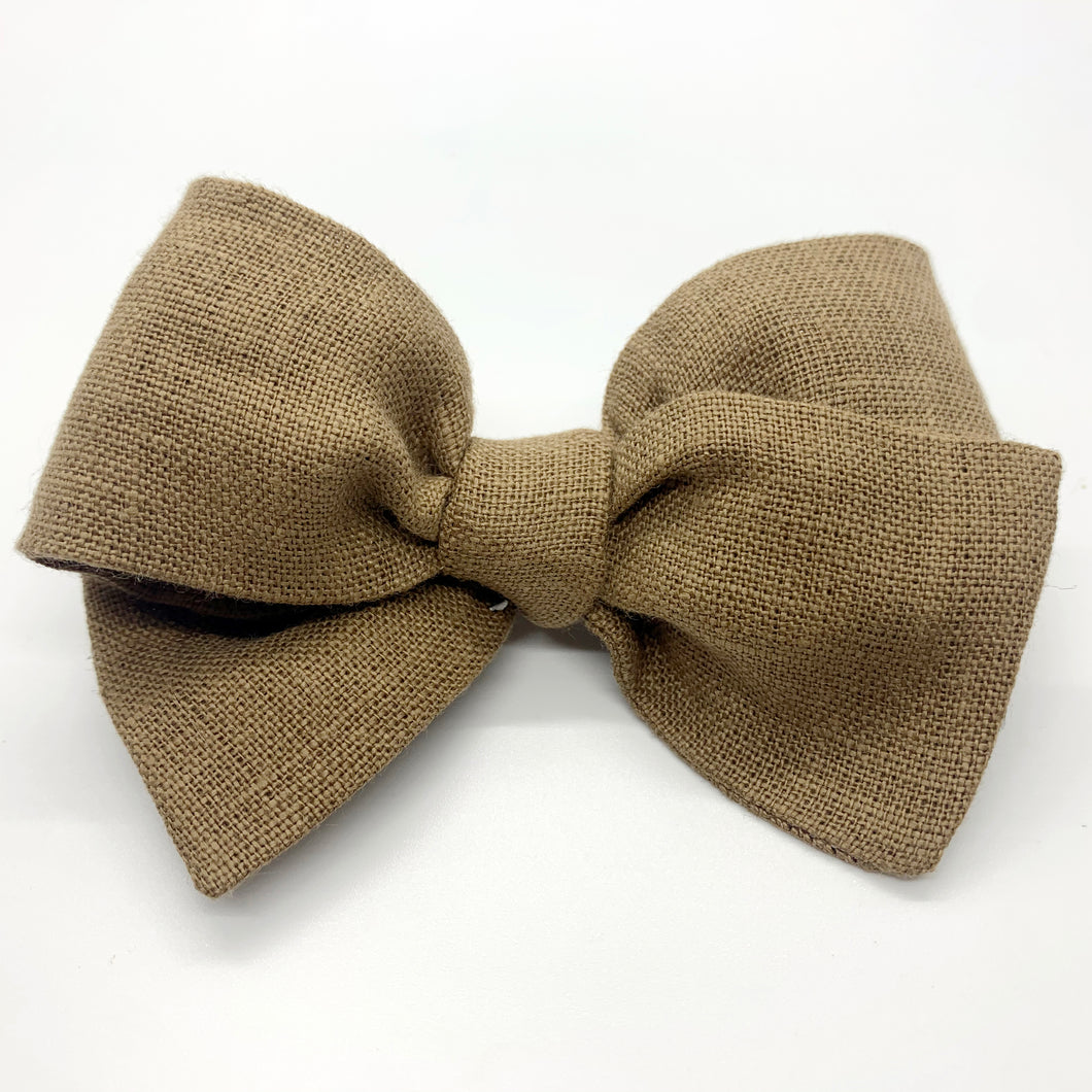 Ginger Linen Bow