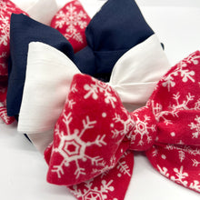 Load image into Gallery viewer, Navy Taffeta Bow