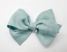 Load image into Gallery viewer, Mint Linen Bow