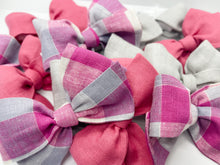 Load image into Gallery viewer, Summer Plaid Linen Bow