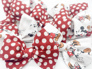 Red and White Polka Dot Bow