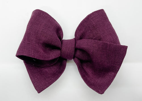 Grape Linen Bow