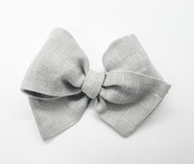 Load image into Gallery viewer, Light Gray Linen Bow