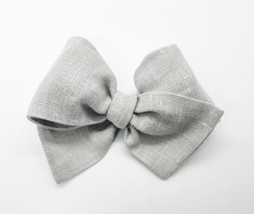 Light Gray Linen Bow