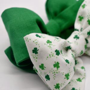 Kelly Green Linen Bow