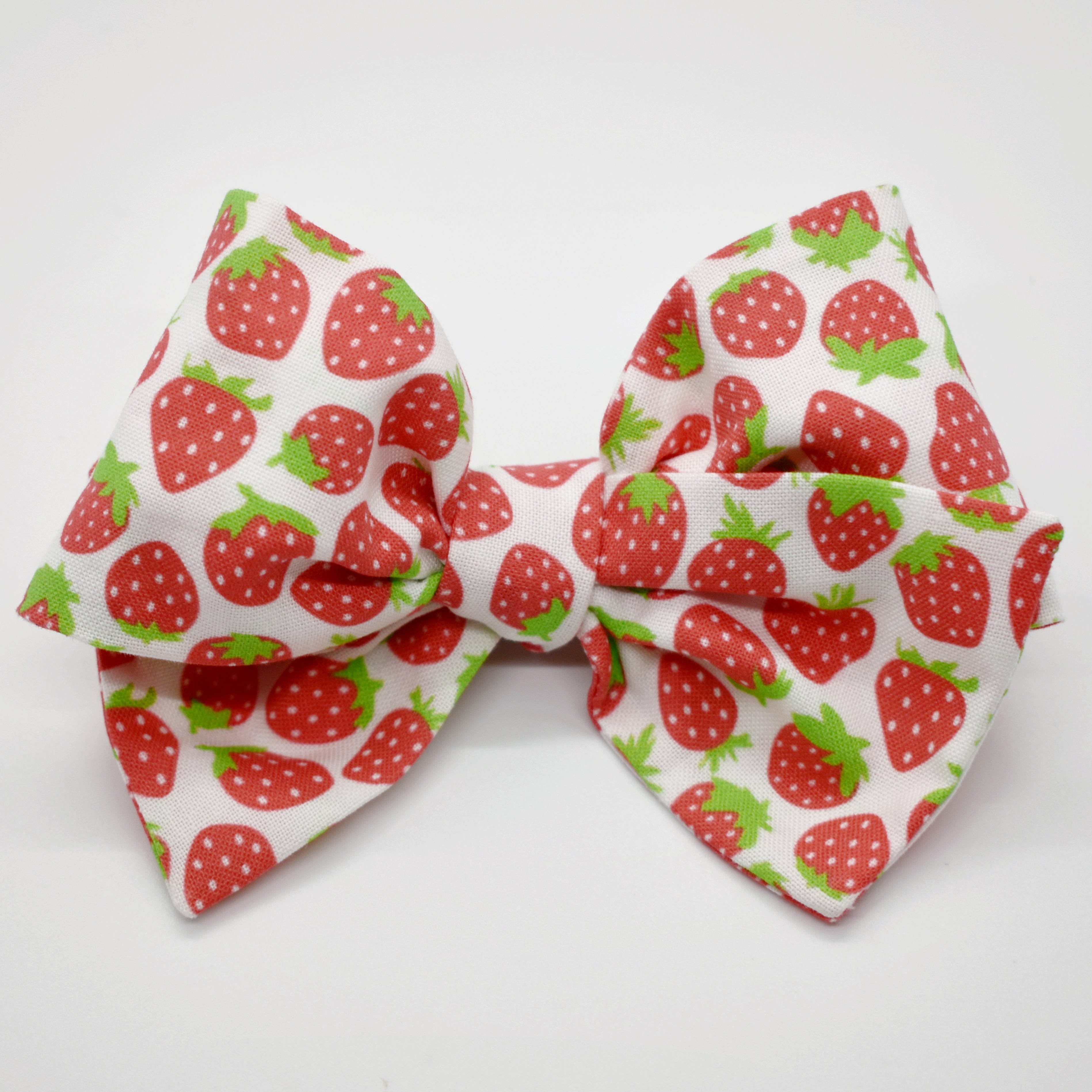 Strawberry Fruit Bows - Wired Field of Strawberries Fruit Bows 8 Inch